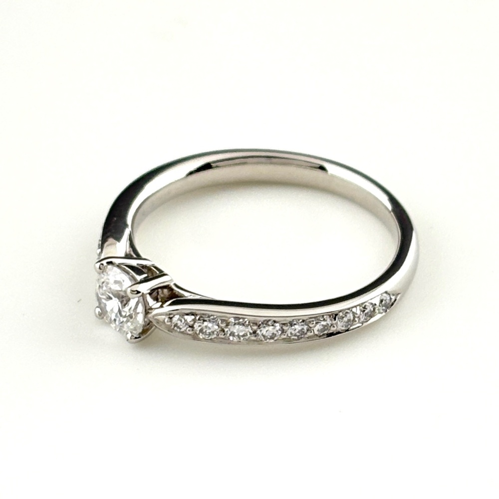 TIFFANY Silver Diamond Ring - Picture 2 of 5